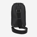 Borsa a tracolla sartoriale in pelle texturizzata 199368 BLACK MONTBLANC 