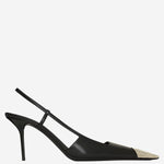 DÉCOLLETÉ APERTE SUL RETRO JEANNE IN PELLE LUCIDA 853184 AAFAN1000 SAINT LAURENT 