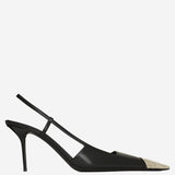 DÉCOLLETÉ APERTE SUL RETRO JEANNE IN PELLE LUCIDA 853184 AAFAN1000 SAINT LAURENT 