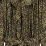 Abito in twill di seta motivo paisley 830263 Y6K901355 SAINT LAURENT 