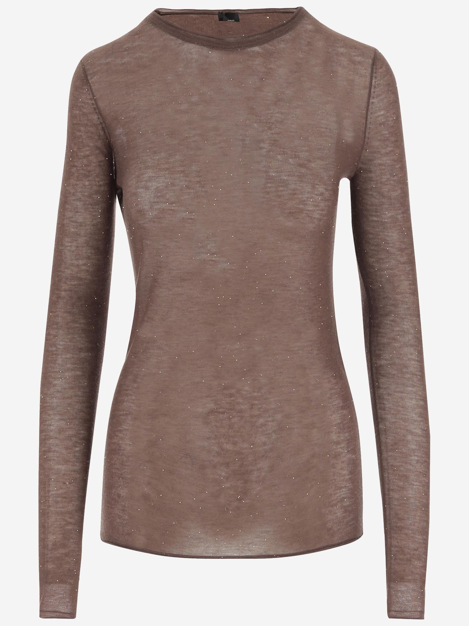MAGLIA IN LANA SEMI TRASPARENTE 105398 A2PML73 PINKO 