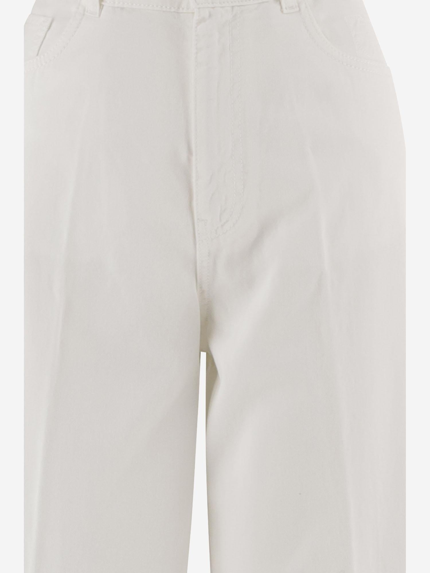 PANTALONI IN COTONE CON GAMBA AMPIA S26398 0100 SASUPHI 