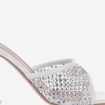SANDALI LUPITA CRYSTAL LUPITACRYSTALNETSLIPPER 95WHITE AMINA MUADDI 
