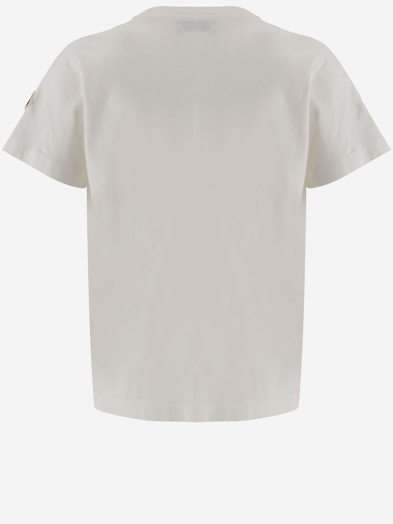 T-SHIRT IN COTONE CON STAMPA LOGO 8C0001589AFV 034 MONCLER ENFANTS 
