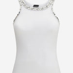 Top a costine con ricami gioiello 104109 A35YZ04 PINKO 