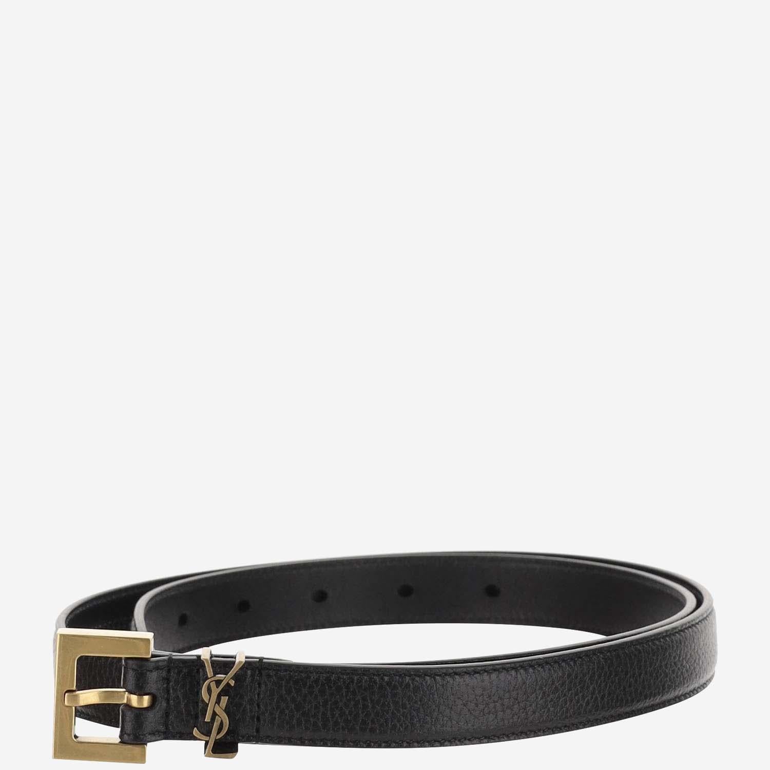 CINTURA IN PELLE CASSANDRE 554465 DTI0W1000 SAINT LAURENT 