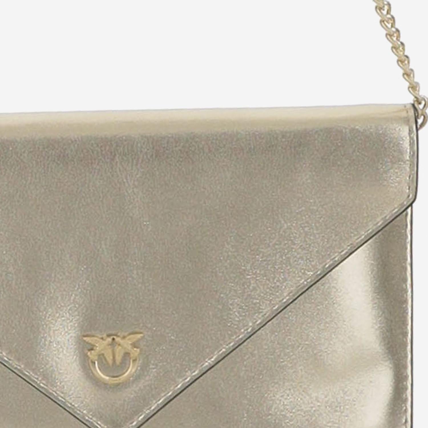 BORSA MINI PIATTA IN PELLE 105347 A2O9ZZLV PINKO 