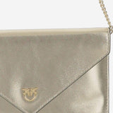 BORSA MINI PIATTA IN PELLE 105347 A2O9ZZLV PINKO 