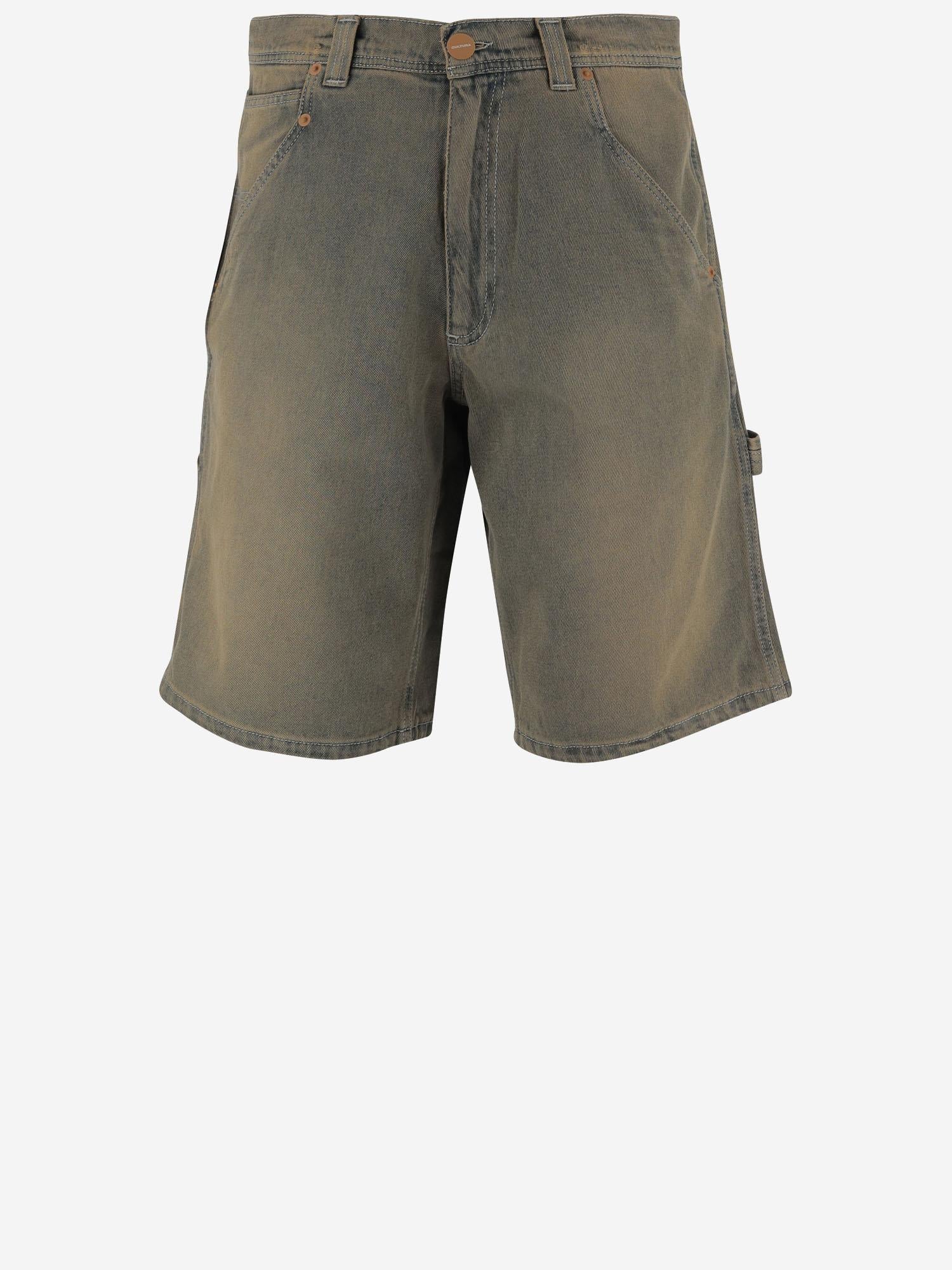 PANTALONI CORTI IN COTONE A057 SAND CULTURA 