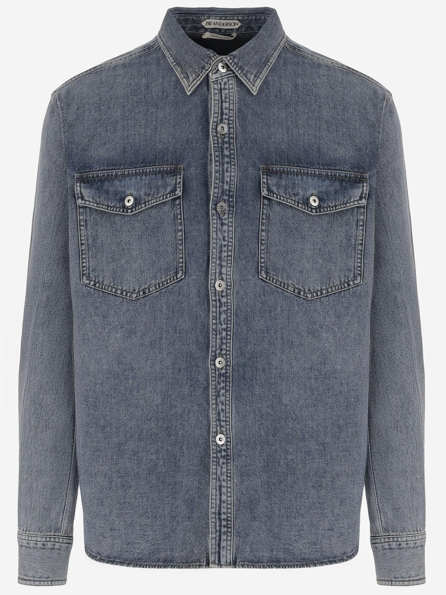 CAMICIA IN DENIM DI COTONE CON LOGO DS0011 PG1855172 JW ANDERSON 