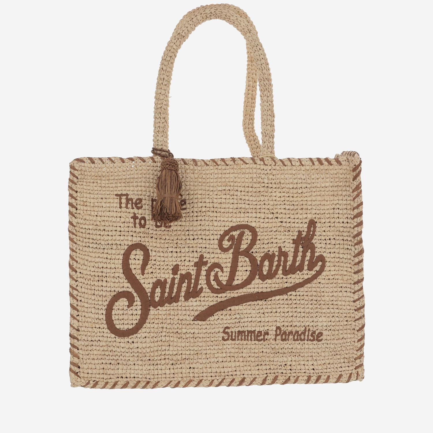 BORSA IN RAFIA CON LOGO VANI013 00435L MC2 SAINT BARTH 