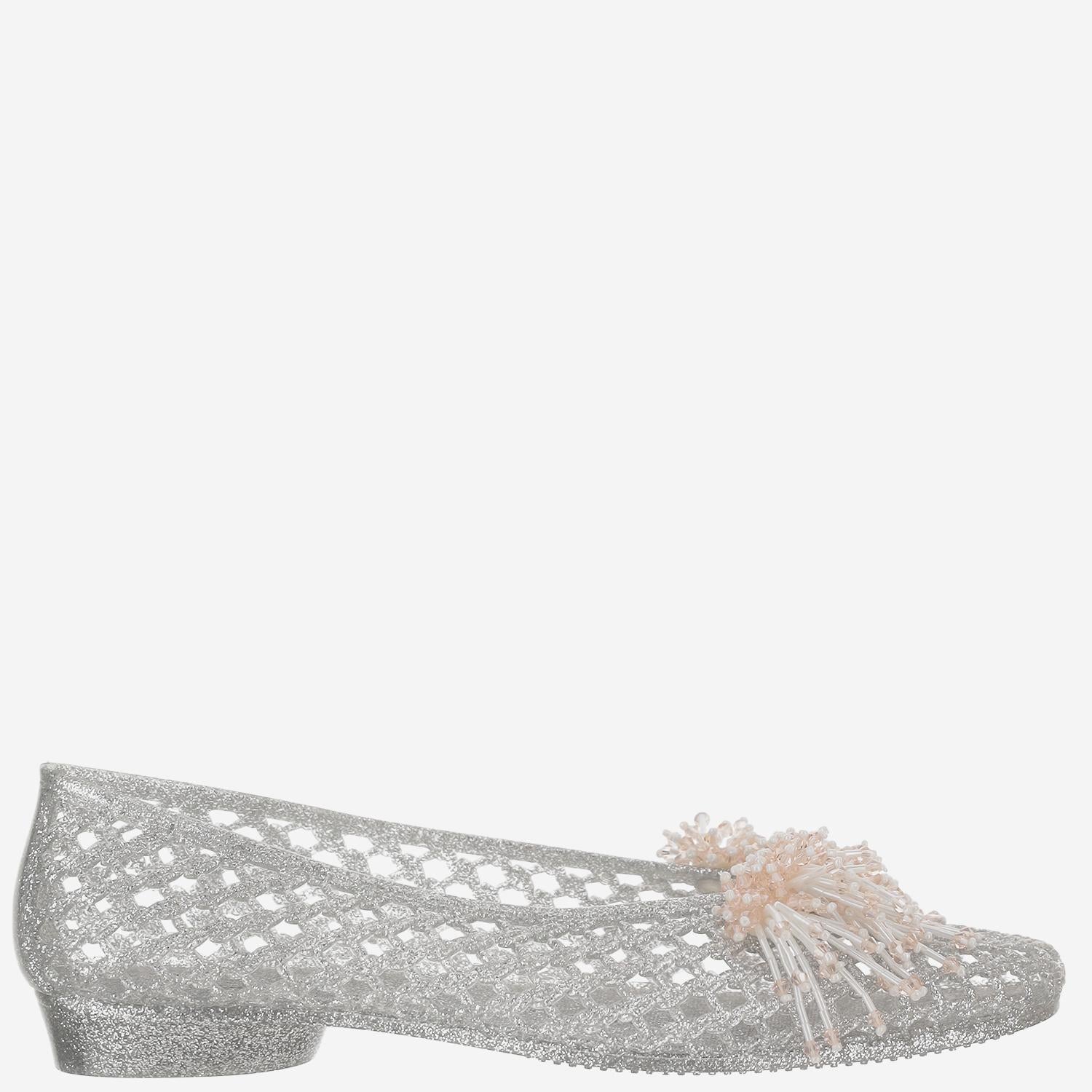 BALLERINE TRASPARENTI CON DECORAZIONE HJ25PSALST03SL01 SILVER HEAVENLY JELLY 
