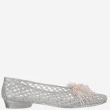 BALLERINE TRASPARENTI CON DECORAZIONE HJ25PSALST03SL01 SILVER HEAVENLY JELLY 