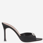 DÉCOLLETÉ MINI CAMELIA IN RASO MINICAMELIASLIPPER 95BLACKWHITE AMINA MUADDI 