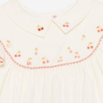ABITO IN COTONE CON RICAMO LOGO S06GDRW00051 103 BONPOINT KIDS 