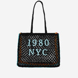 BORSA SHOPPING ULYSS IN RAFIA ULYSS NOIR WILD 