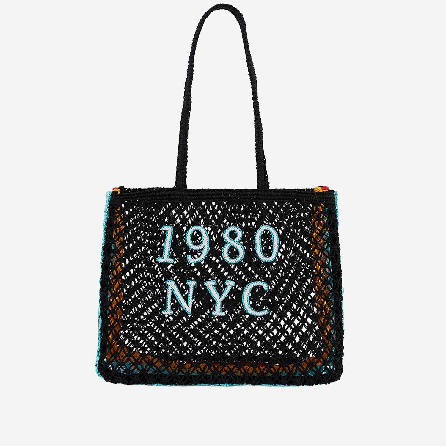 BORSA SHOPPING ULYSS IN RAFIA ULYSS NOIR WILD 