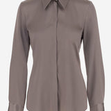 CAMICIA IN SETA STRETCH 4494 2094TAUPEAC F.IT 