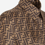 CAMICIA IN SETA CON MOTIVO FF FS8107 A8G3F118W FENDI 