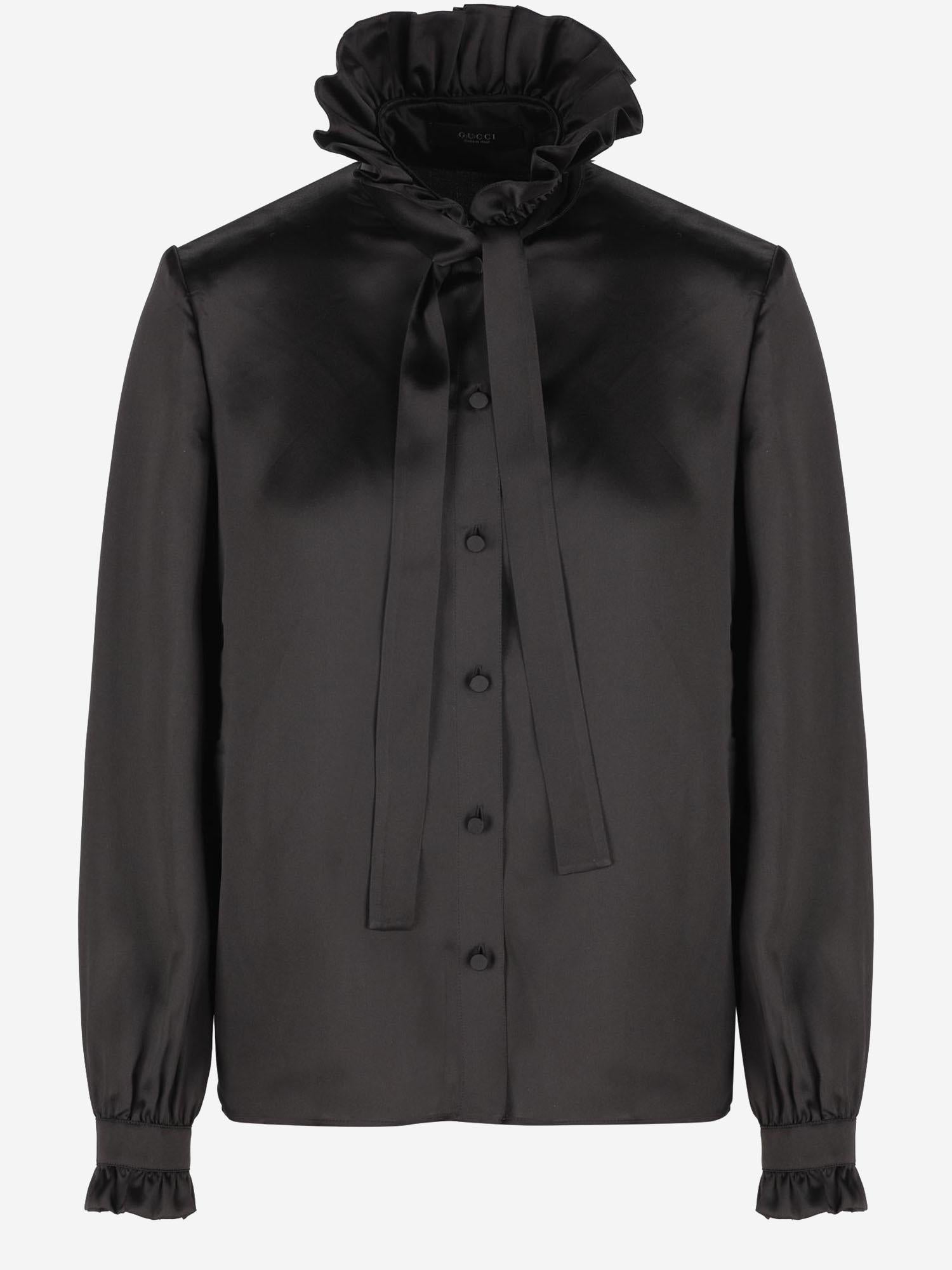 CAMICIA IN SETA CON VOLANT 860509 ZHS191000 GUCCI 