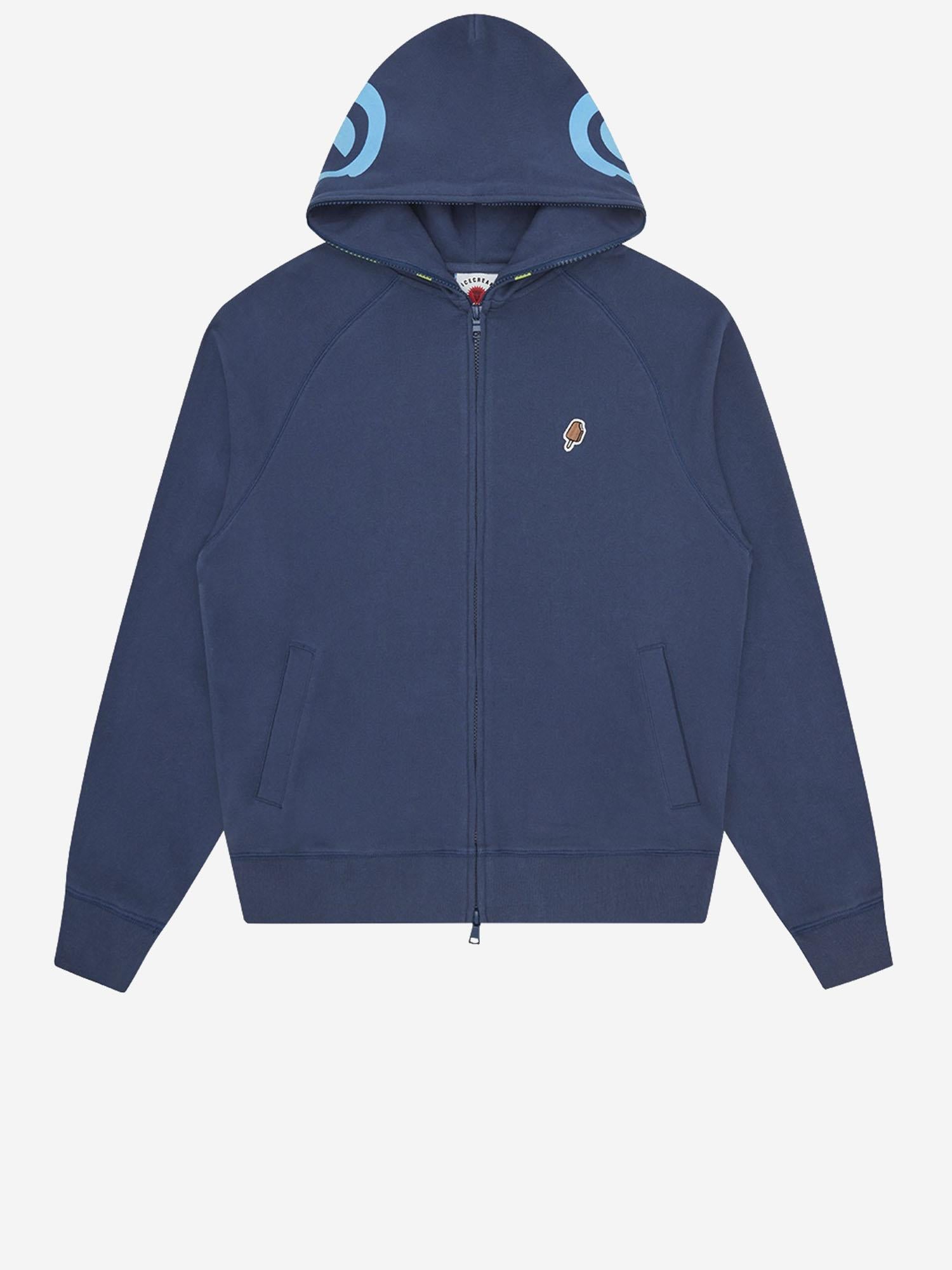FELPA GRADIENT SMILEY IN COTONE CON LOGO IC25344 NAVY ICECREAM 