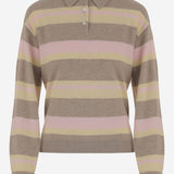 POLO IN CASHMERE A RIGHE W30310JM TAUPCO GUEST IN RESIDENCE 