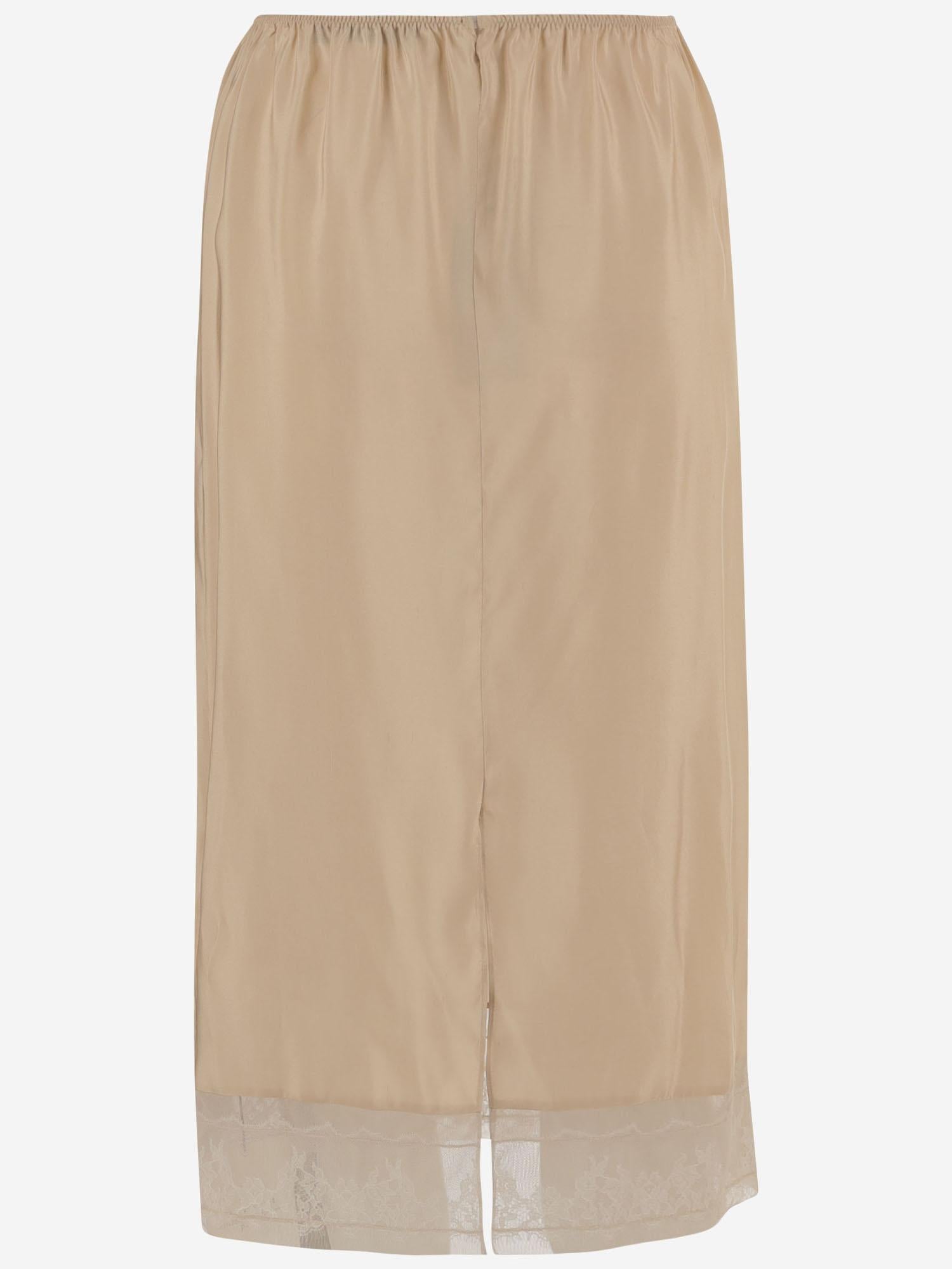 GONNA IN SETA CON ORLO IN PIZZO 6261K21189 CarvenNude CARVEN 