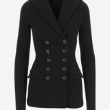 GIACCA DOPPIOPETTO IN PANNO LANA F27HDT HU2BBN0000 DOLCE & GABBANA 