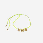 BRACCIALE IN TESSUTO E METALLO BUBBLELETTERSGOLDPLATED KISS SORBET ISLAND 