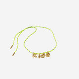 BRACCIALE IN TESSUTO E METALLO BUBBLELETTERSGOLDPLATED KISS SORBET ISLAND 