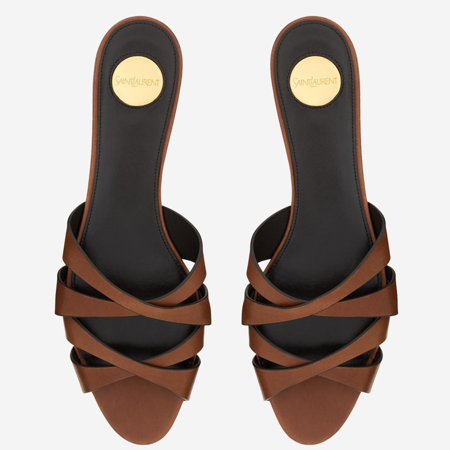 SANDALI CHANDELLE IN PELLE 859266 DWE006036 SAINT LAURENT 