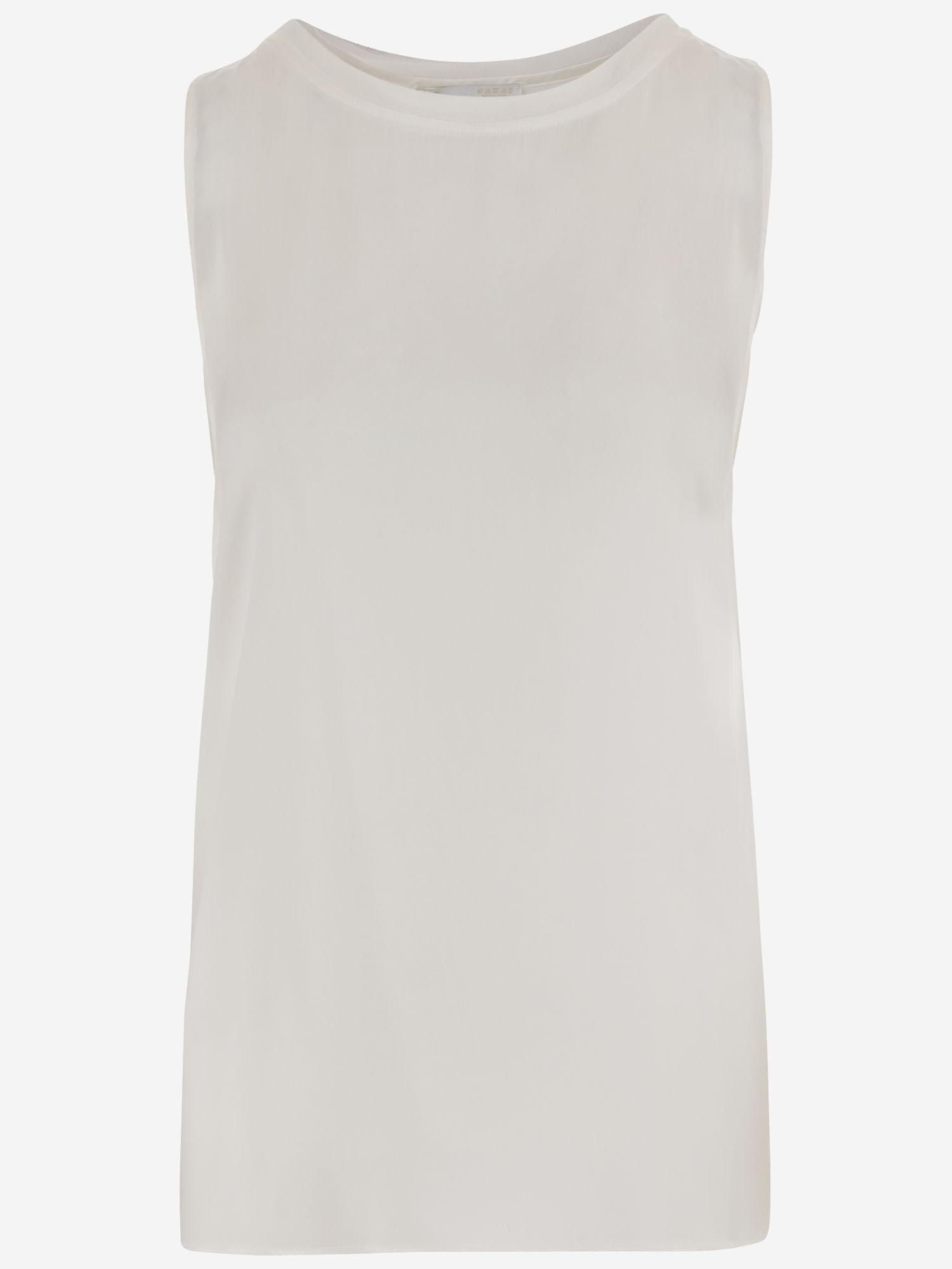 TOP SENZA MANICHE IN COTONE STRETCH POPPYC TE075C301 Q-WINS 