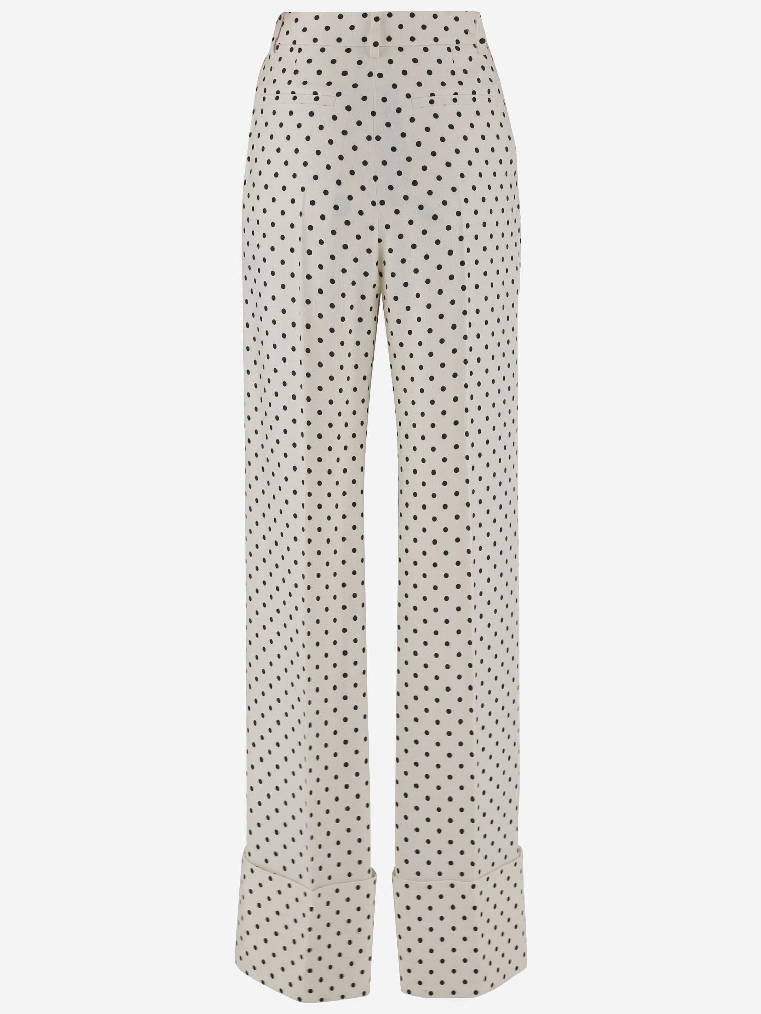 PANTALONI ELEGANTI A POIS 6B0RB6F098S R8E VALENTINO 