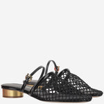 MULES IN RETE E PELLE KIMBY20 NERO SALVATORE FERRAGAMO 