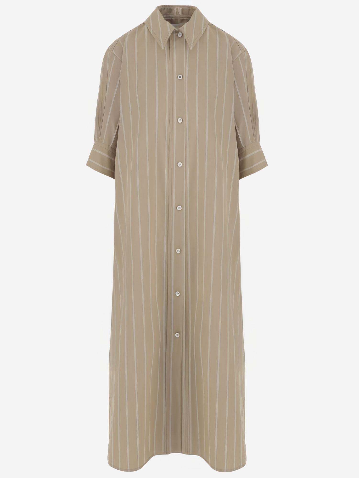 ABITO LUNGO IN COTONE CON MOTIVO A RIGHE J02CT0599 J45328273 JIL SANDER 