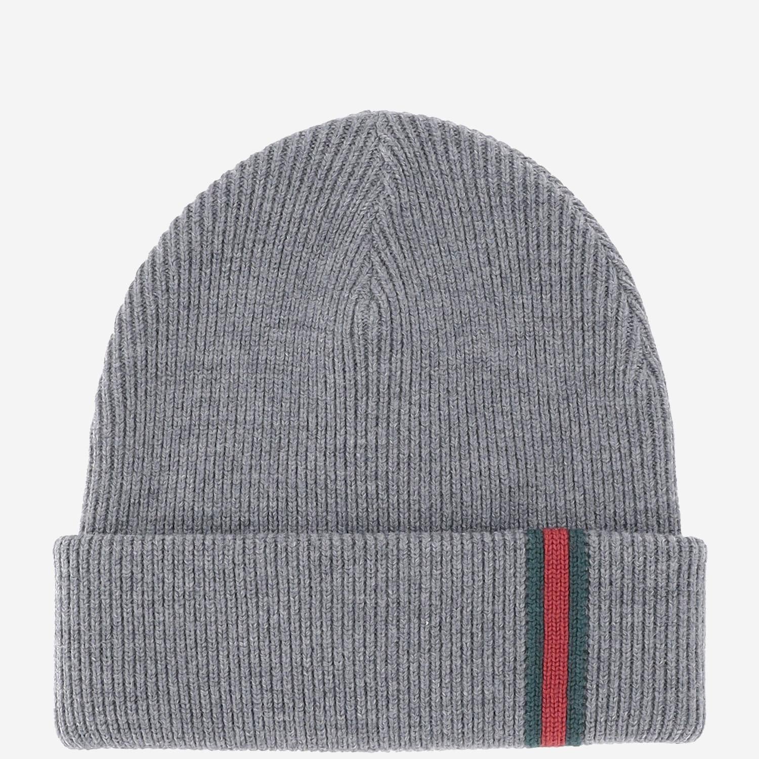 BEANIE IN LANA CON NASTRO WEB 834192 4G2001100 GUCCI 