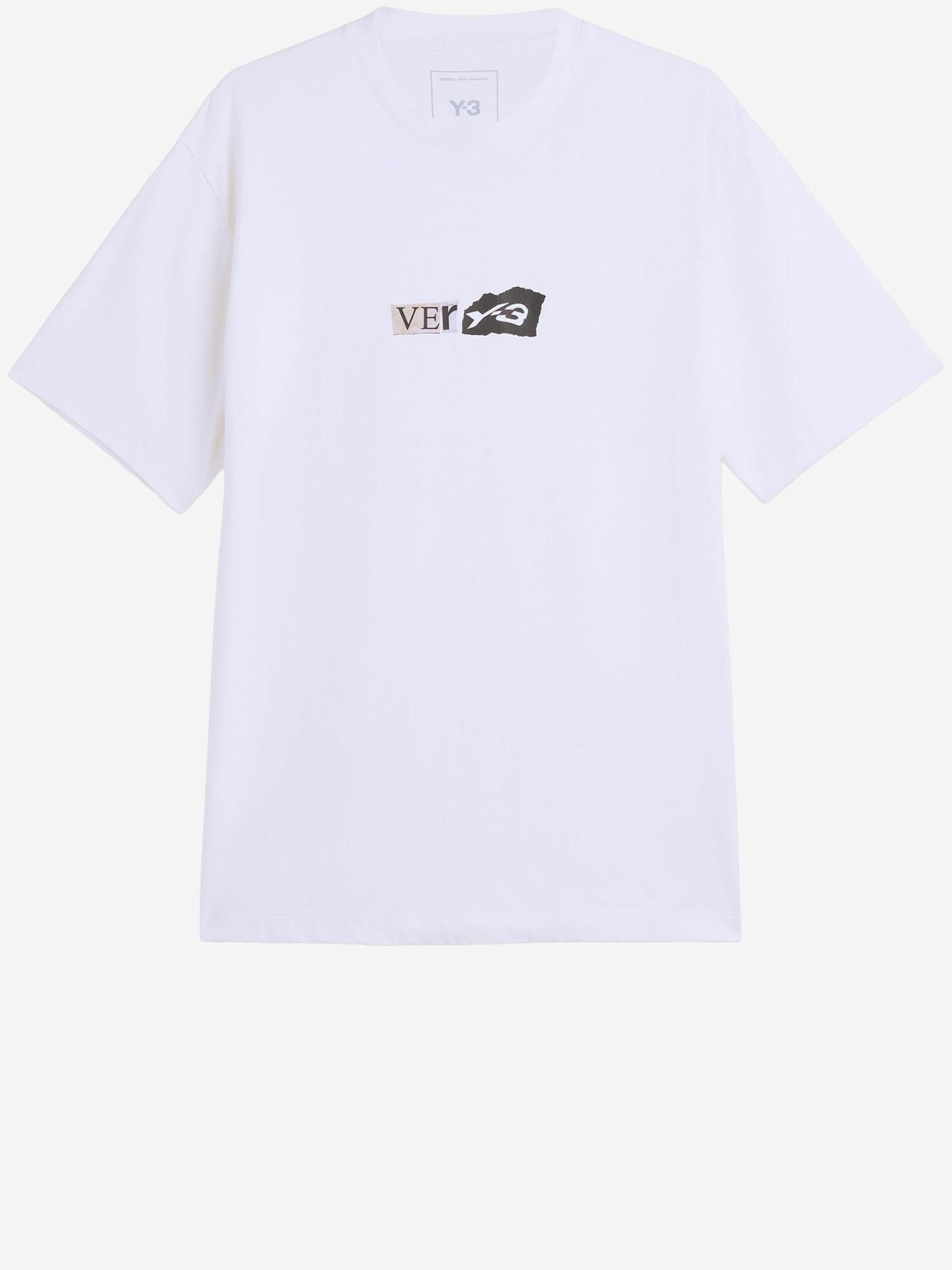 T-SHIRT IN COTONE CON STAMPA KQ9749 CHALKWHITE ADIDAS Y3 