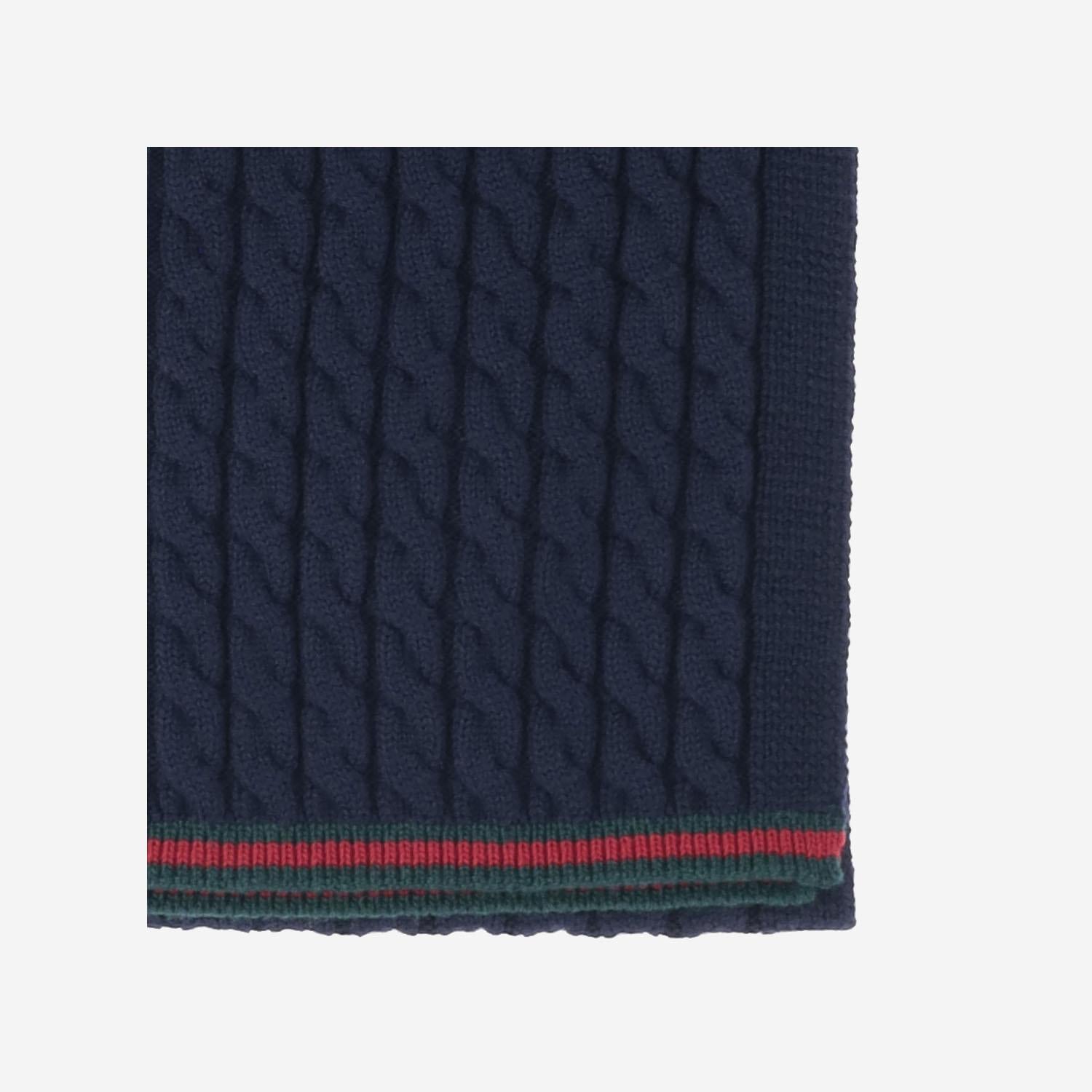 SCIARPA IN LANA CON NASTRO WEB 828913 4K2064166 GUCCI KIDS 