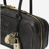 BORSA BEAU IN PELLE CON LOGO 5BB173 AF6PF0201 MIU MIU 