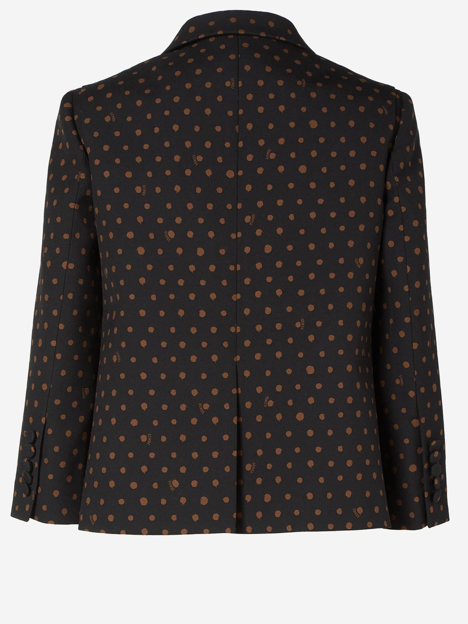 GIACCA IN LANA CON MOTIVO FALENA DOTS FJ7676 AW7EF1UL3 FENDI 