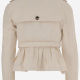 TRENCH ISABELLA IN COTONE 8120786 LINENBEIGE BURBERRY 