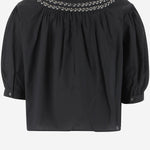Camicia in cotone con ricami S05GBLW00027 099A BONPOINT KIDS 