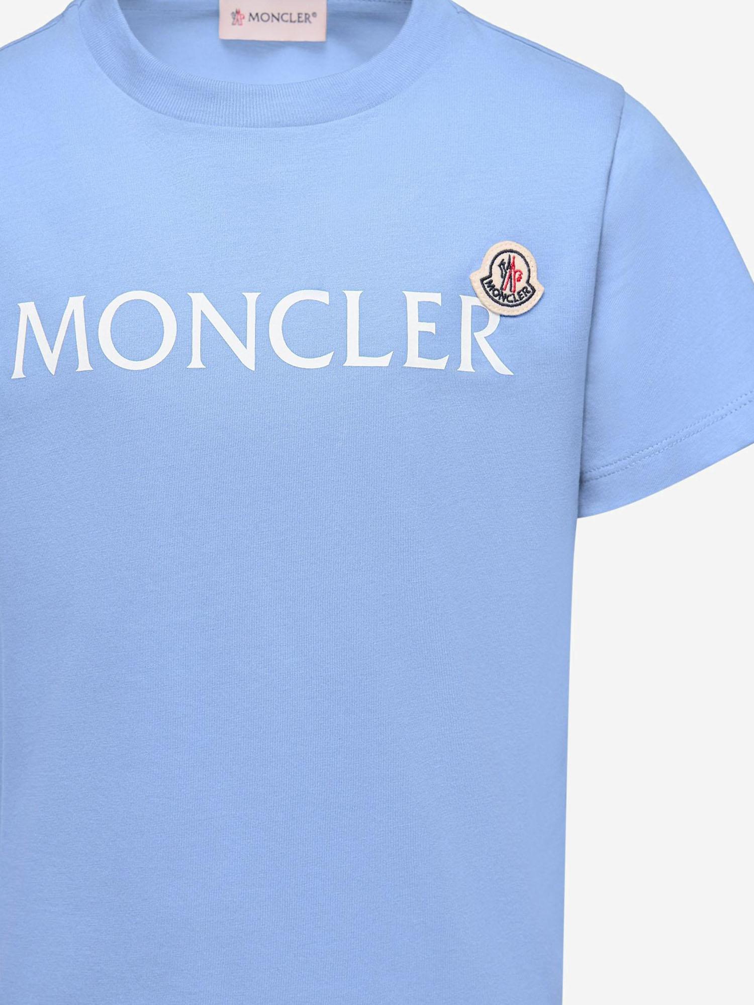 T-SHIRT IN COTONE CON LOGO 8C0001089AFV 70G MONCLER ENFANTS 