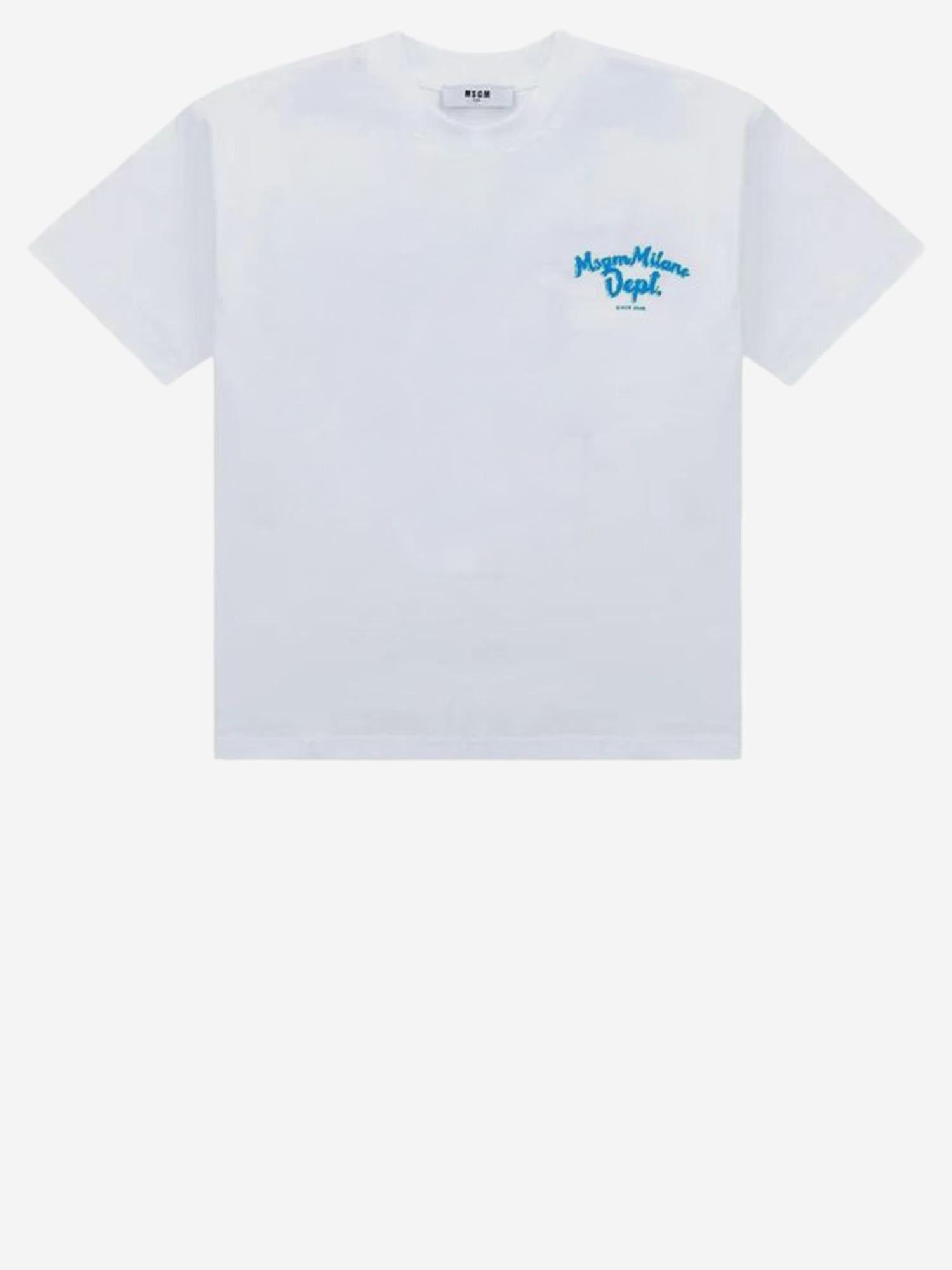 T-SHIRT IN COTONE CON LOGO S6MSJUTH134 001 MSGM KIDS 