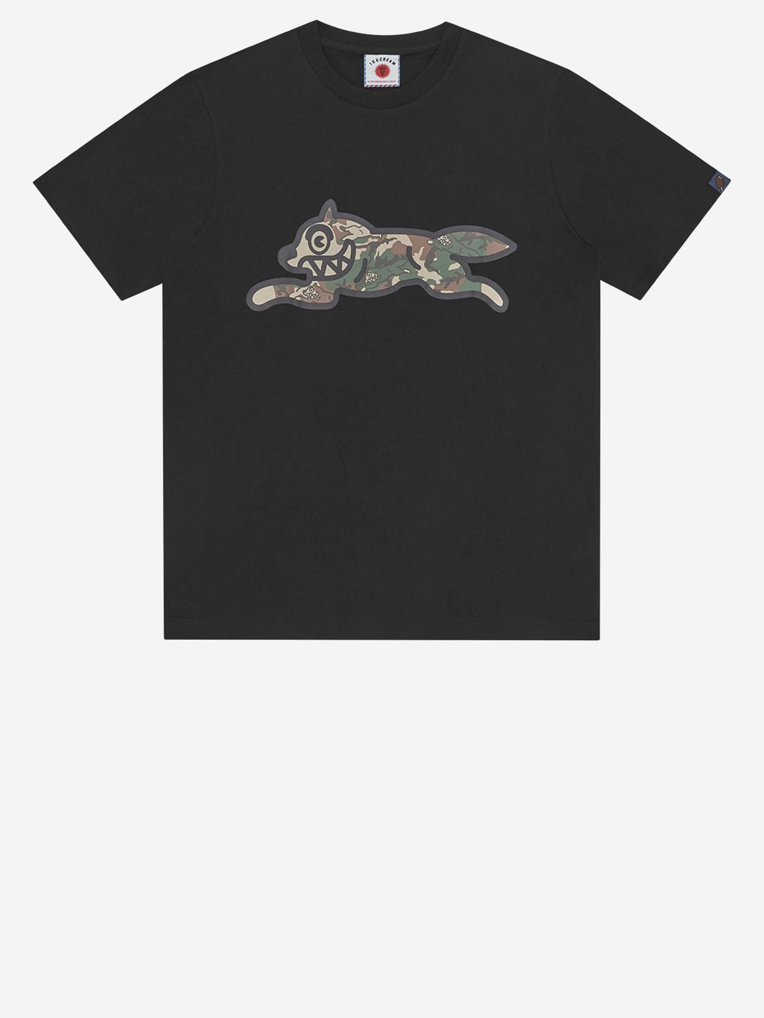 T-SHIRT IN COTONE CON LOGO IC25380 BLACK ICECREAM 