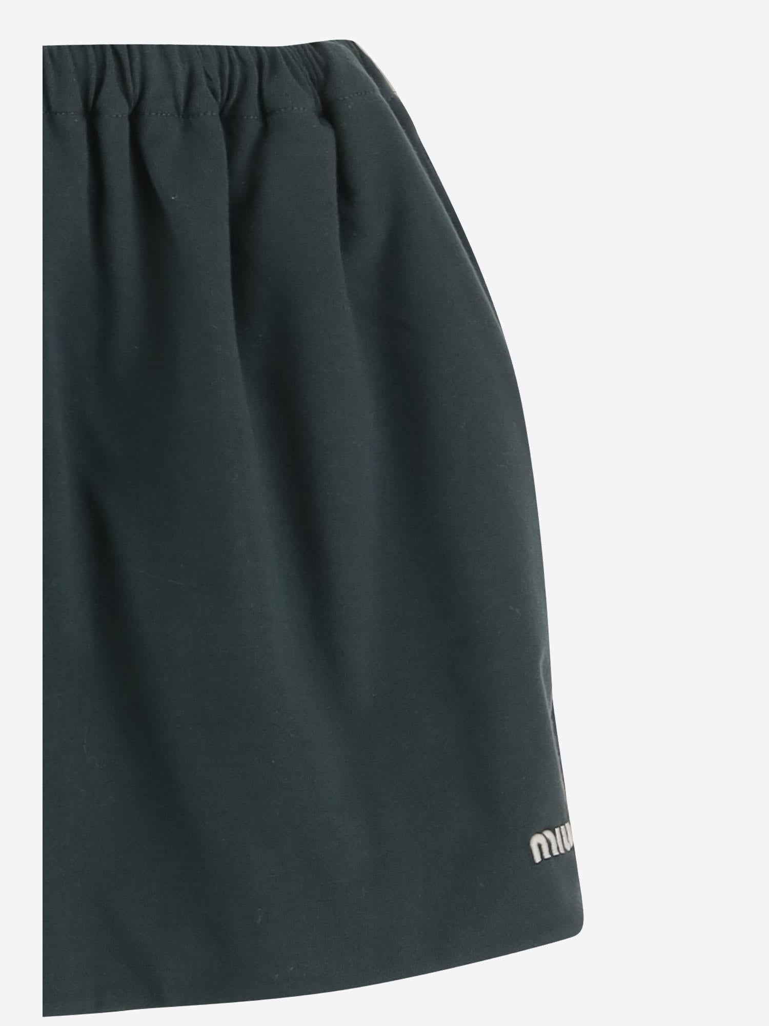 GONNA CORTA IN COTONE CON LOGO MJD232 182DF0R3V MIU MIU 