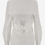 BLUSA INCROCIATA IN NYLON RICICLATO BL0370017 001W PATOU 
