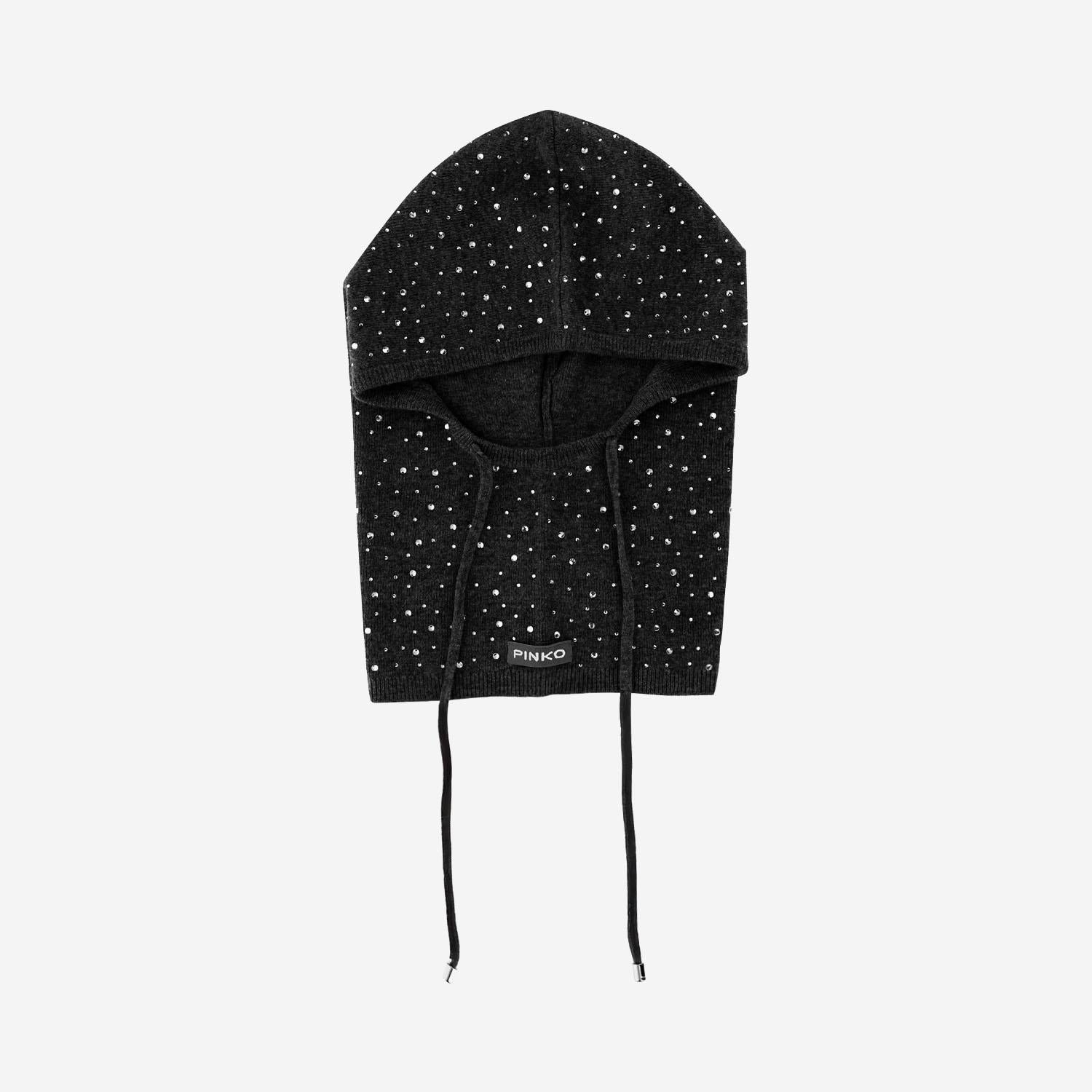 Balaclava in lana con cristalli 106005 A2YYZ99 PINKO 