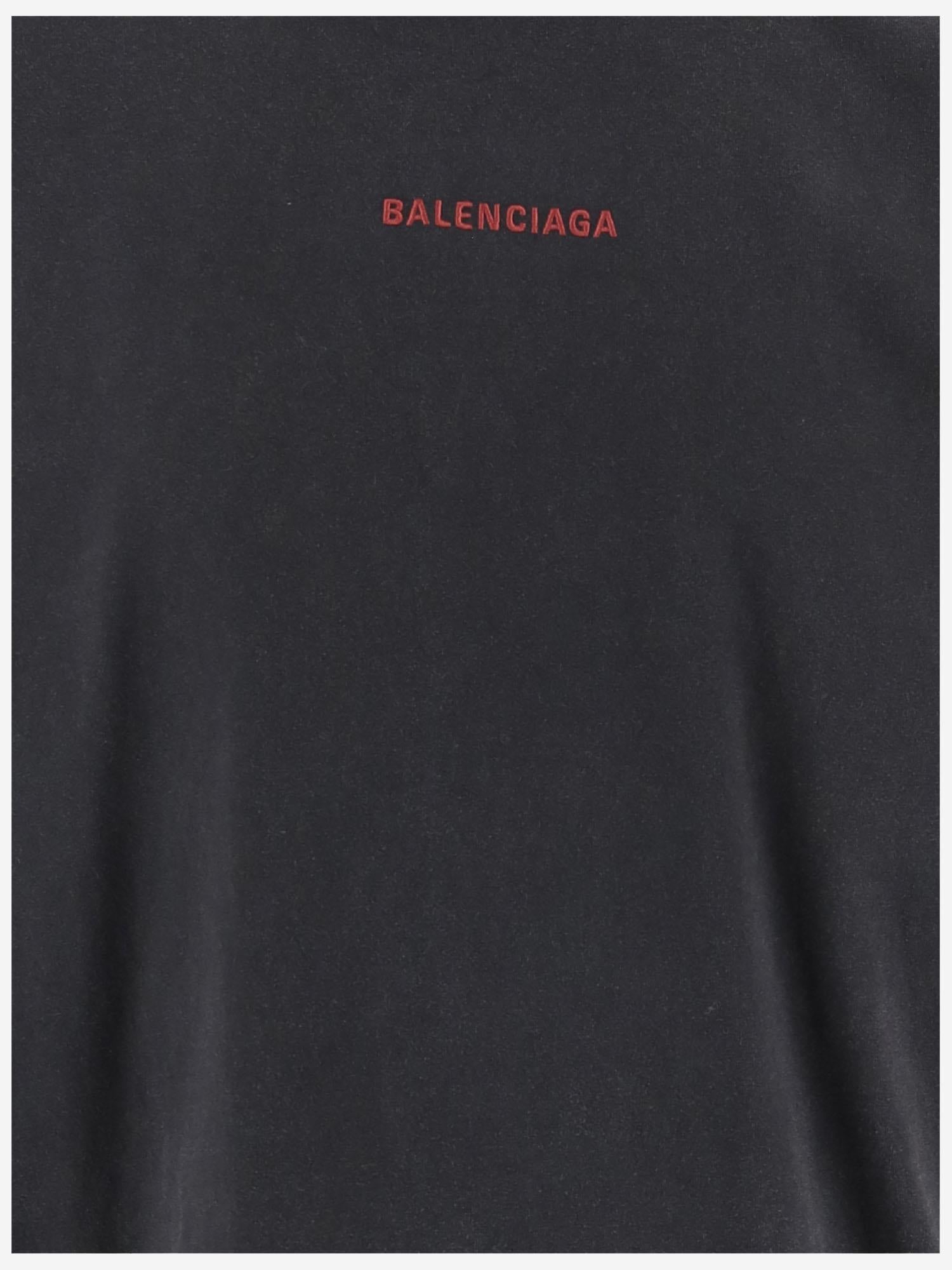 T-SHIRT IN COTONE CON LOGO 764235 TTVJ18483 BALENCIAGA 
