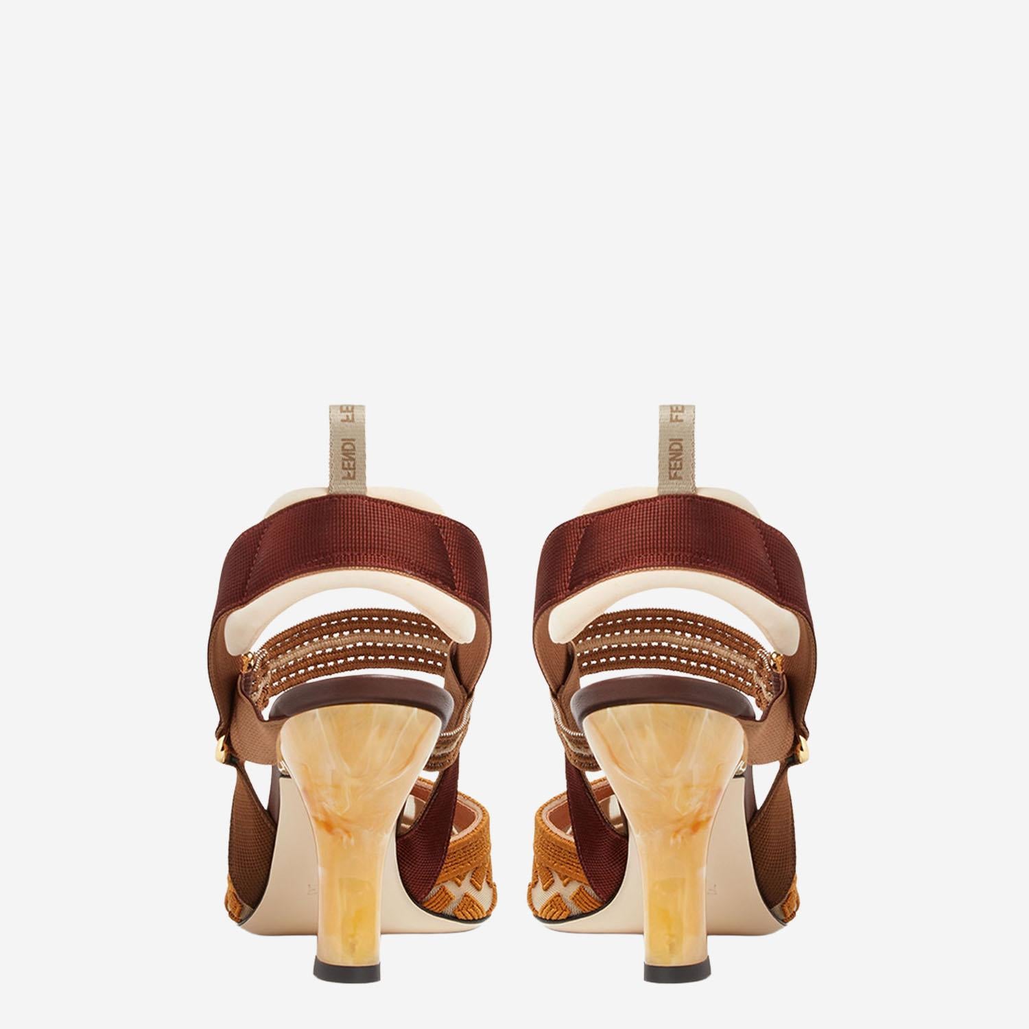 Slingback Colibrì in tessuto FF 8J8875 AWCXF1V8T FENDI 